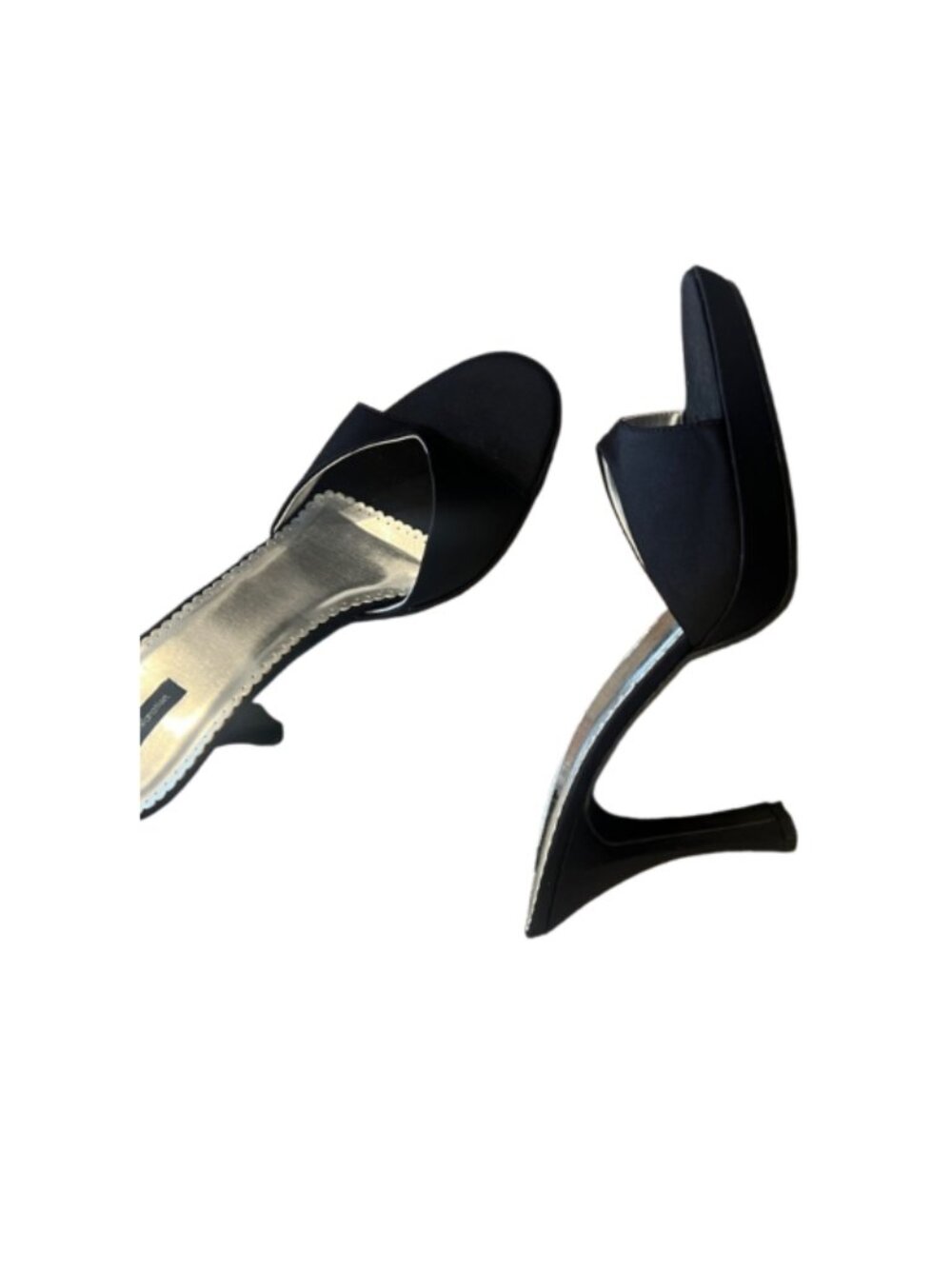 Xhilaration Black High Heel Slide Sandals - Women's Elegant Evening Mules - Picture 2 of 12